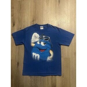 M&M Official Brand 2011 Big Print Blue M&M Tee Size Medium
